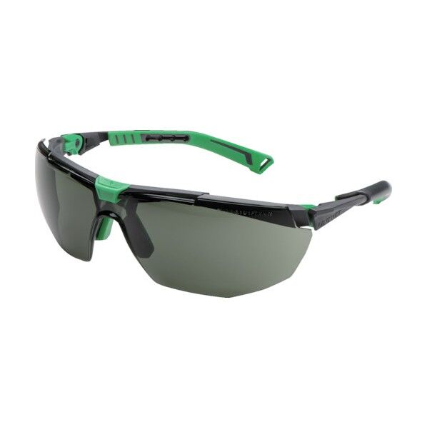 一眼型保護メガネ 5X1 メタルグレー×グリーン グレーレンズ 5X1.03.00.05 1点
