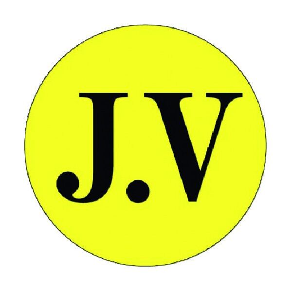 保護帽マークシール(J.V)黄色地黒 860-C 1点