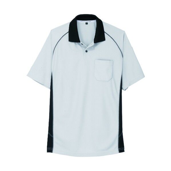 半袖ポロシャツ A-3377 3シルバー S A-3377-3-S 1点