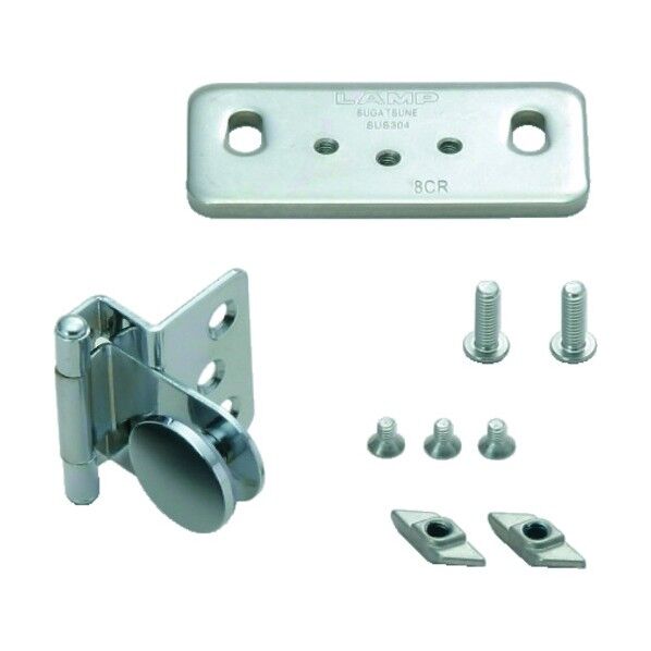 170041590 ガラス蝶番アルミフレーム取付用セットAS-GH34-8CR-40-8 AS-GH34-8CR-40-8 1セット