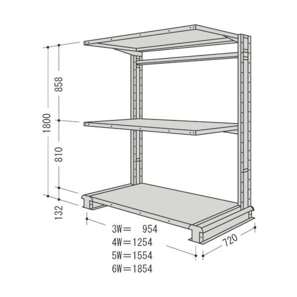 キャンチラック単式1連W1720D720H1800F3 CR65L-S3 1点