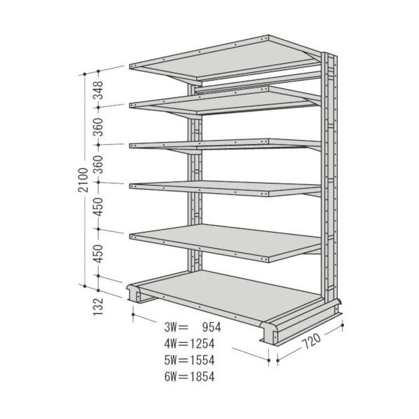 キャンチラック単式1連W1420D720H2100F6 CR74L-S6 1点