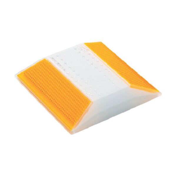 縁石鋲 ナイトリバーEX CR30WーWーYY 本体白 黄両面反射タイプ CR30W-W-YY 1点