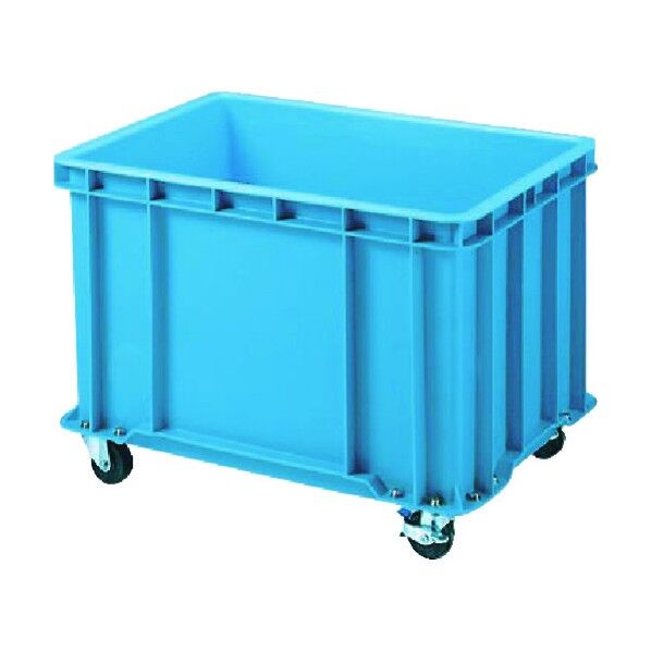 積水 S型コンテナ S-100 キャスター底栓付 青