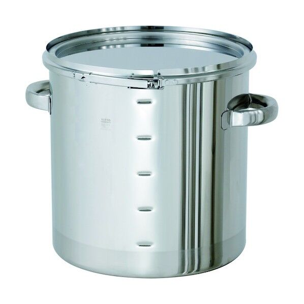 日東 ステンレス密閉容器 目盛付(バンド式/EPDM) 50L CTL-M-39H/PEL 1個