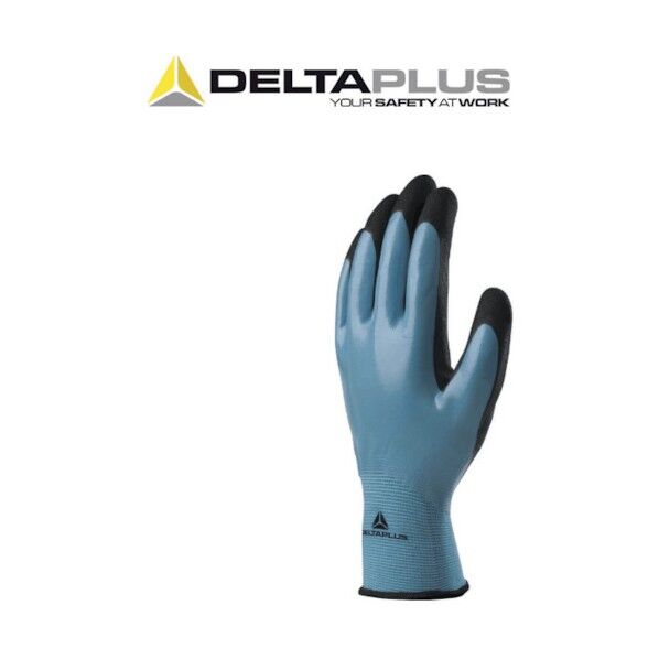 セーフラン安全用品 WET&DRY VV636BL/ 完全防水ニトリルコートすべり止め手袋 Mサイズ D0001-M 1点