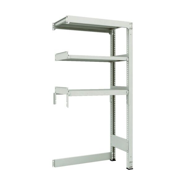 M3型中量ボルトレス棚 下段開放 3段 連結型