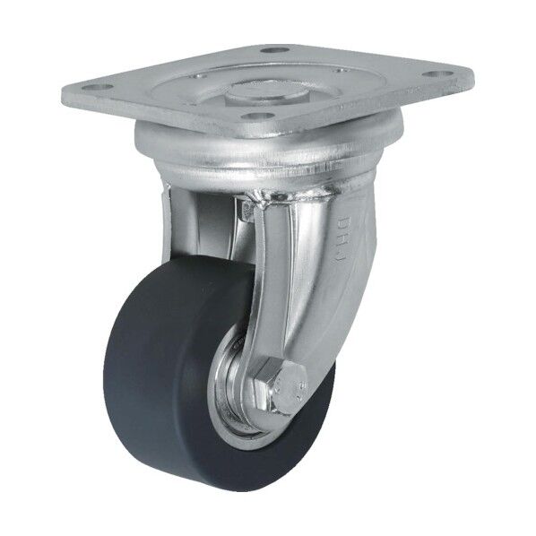 プレート式重荷重用キャスター(モリブデン入りモノマーキャスティングナイロン車) 自在