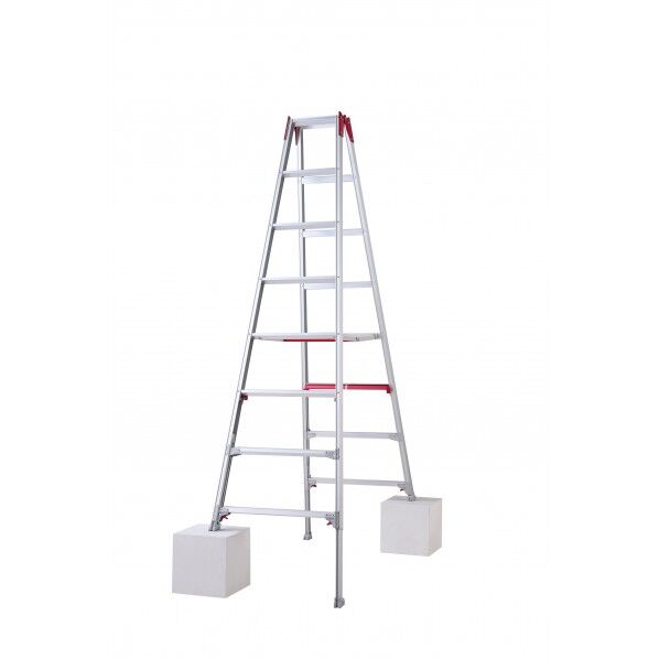 シャガマン シャガマン 伸縮脚立(上部操作タイプ) 8段 シルバー RYR-24 1台...