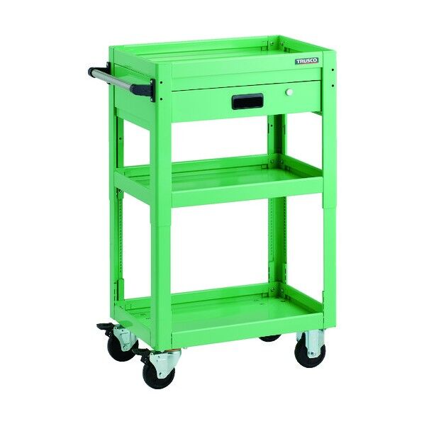 ツールワゴン ドルフィン 高さ調節式 600X400 1段引出 YG色 DLWS-A963V-YG 1点
