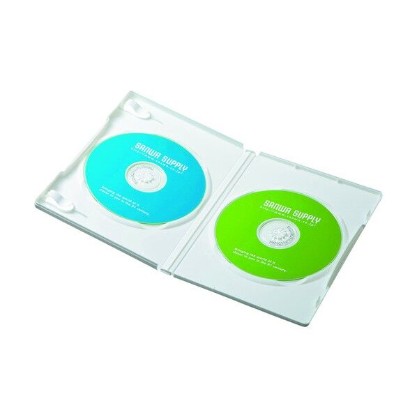 DVDトールケース 2枚収納 DVD-TN2-03W 3枚