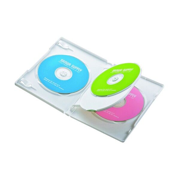 DVDトールケース 4枚収納 DVD-TN4-03W 3枚