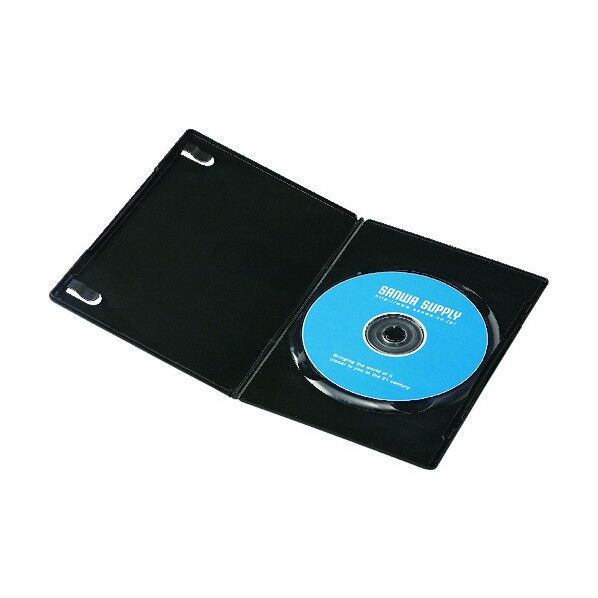 スリムDVDトールケース 1枚収納 DVD-TU1-10BK 10枚
