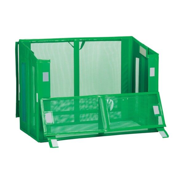 自立ゴミネットII折りたたみ式 580L 緑 約580L DS-261-112-1 1個