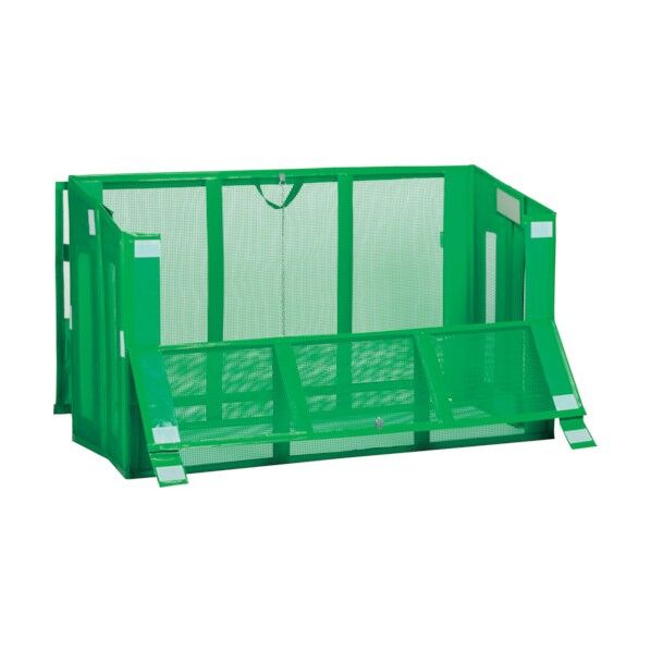 テラモト 自立ゴミ枠2 折りたたみ式 緑1500×600×880 DS2611151 1個