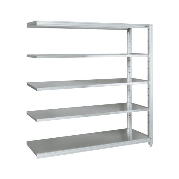 アルミラック(連結仕様･均等耐荷重:70kg/段･5段タイプ) 寸法(間口W×奥行D×高さH)(mm):1800×600×1800 ALR-1865R 1台