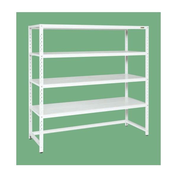 サカエラック 最下段前カンヌキなし仕様 1800×550×1800 98kg 本体色:パールホワイト STN2-1818KW