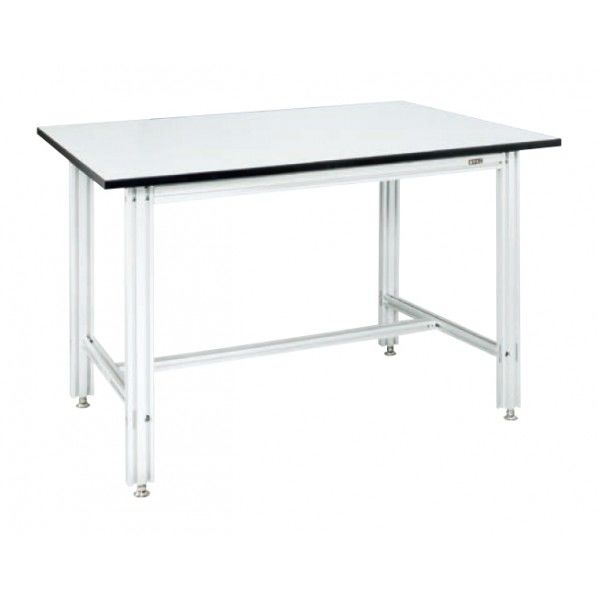 アルミ作業台 ポリエステル天板 ホワイト 外寸(間口W×奥行D×高さH)(mm):900×750×740 KK-39NAL 1台
