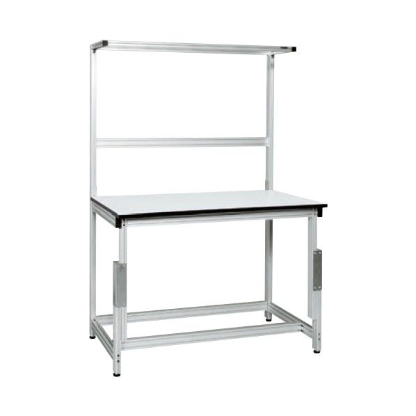 アルミセルワーク作業台 ポリエステル天板 ホワイト 外寸(間口W×奥行D×高さH)(mm):1200×750×1800 ACL-127P 1台