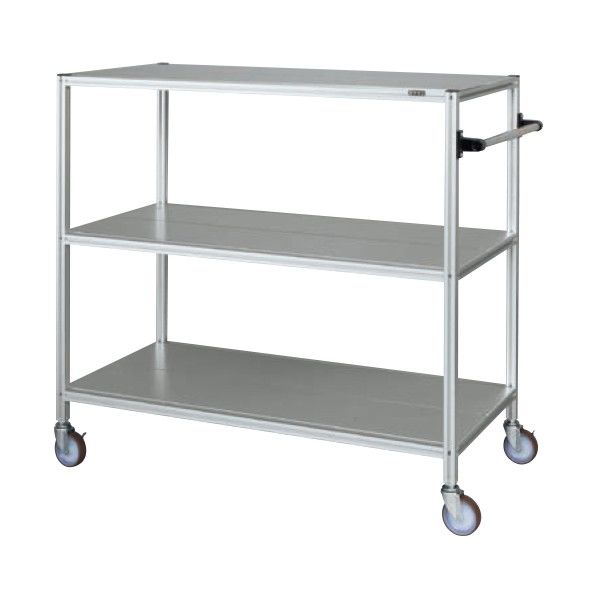 アルミワゴン ナイロンウレタン車 外寸(間口W×奥行D×高さH)(mm):1200×600×1132 ALW-126 1台