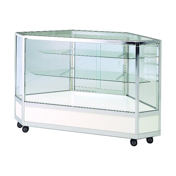 エクシード コーナー平ケースFK シルバー プッシュ錠付 FK-60-S-P 1台