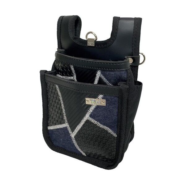 ギャザーフランケン腰袋 平型2段小 紺 FKWB0123N 1点