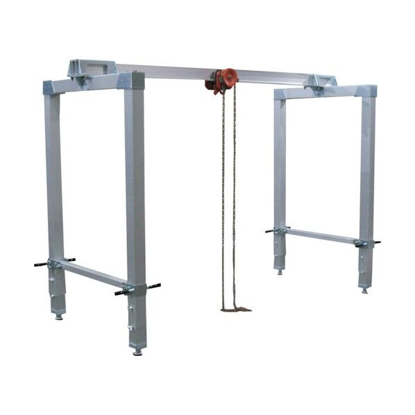 アルミ合金製門型クレーンFW型(手動伸縮タイプ) 定格荷重500kg FW20-S20-GT-500 1点
