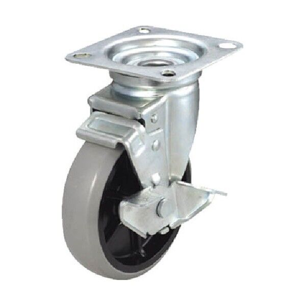 プレート式キャスター自在車S付75径ナイロンホイルウレタン車輪 GUJ-75S 1個