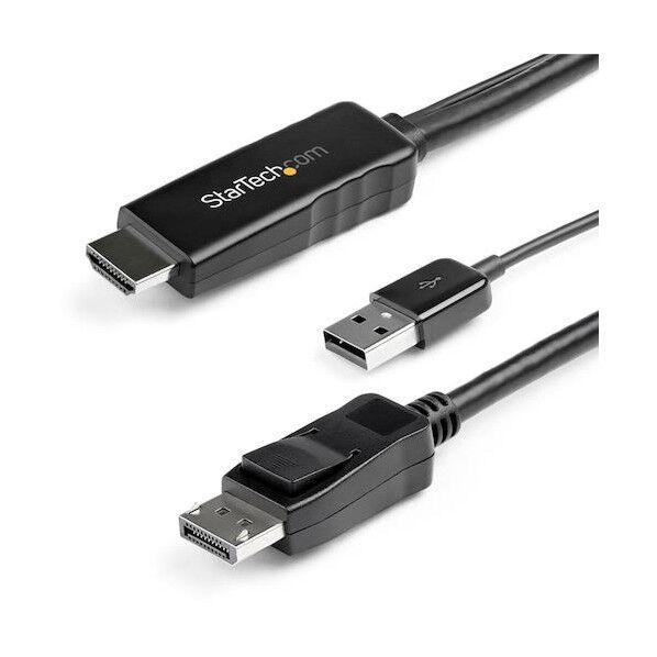 ディスプレイ変換ケーブル/HDMI - DP/2m/4K30Hz/USBパワー HD2DPMM2M   1本