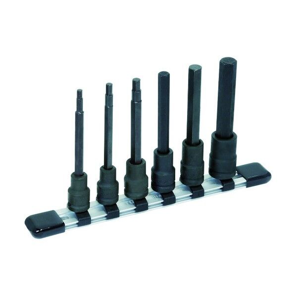 ロングヘキサゴンソケットセット(強力タイプホルダー付)6pcs