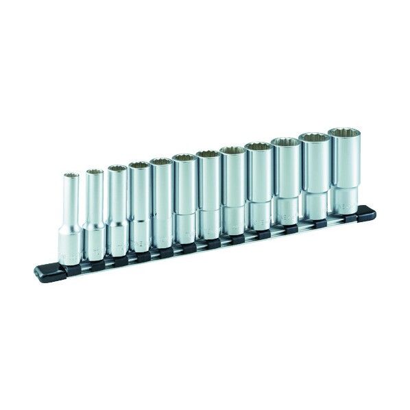 ディープソケットセット（１２角・ホルダー付）インチサイズ１２ｐｃｓ