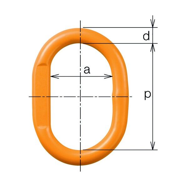 チェンスリング カナグ部材 アイタイプ マスターリンクHMM 基本使用荷重20.0t HMM2220 1点
