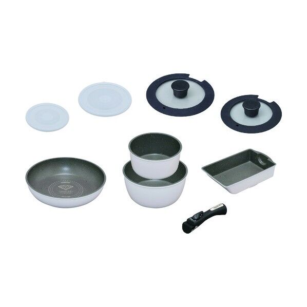 IRIS 521138 ダイヤモンドコートパンマーブルIH用9点セット