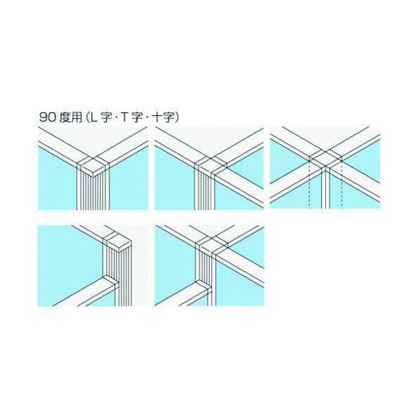 683034)KIパネル連結ポール90度 KI-18RP-90 W4 1点