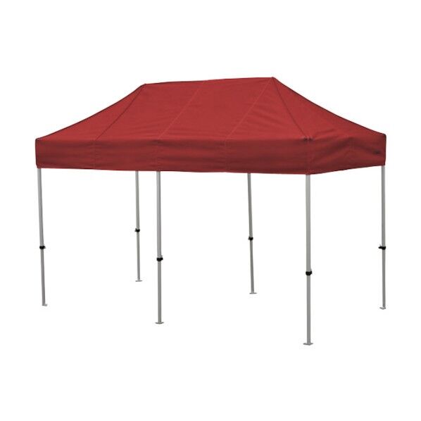 かんたんてんと 1.8m×3.6mスチール&アルミ複合フレーム 赤 KA/2W-R 1点