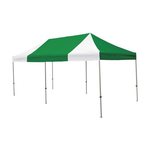 かんたんてんと 3.0m×6.0mスチール&アルミ複合フレーム 緑白 KA/8W-GW 1点