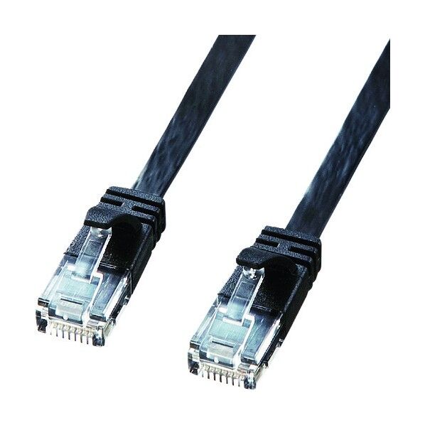 カテゴリ6高屈曲フラットLANケーブル KB-FL6FA-01BK 1点