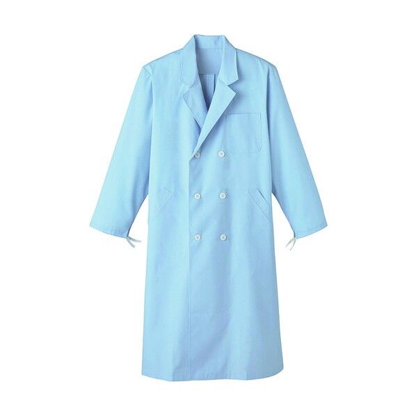 男子W診察衣 サックス KF-116-3L 1点