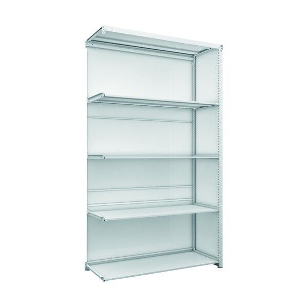 K1型抗菌塗装高密度収納棚 背板側板付 H2200XW1250XD475 5段 連結型 K1-7445SGB 1点