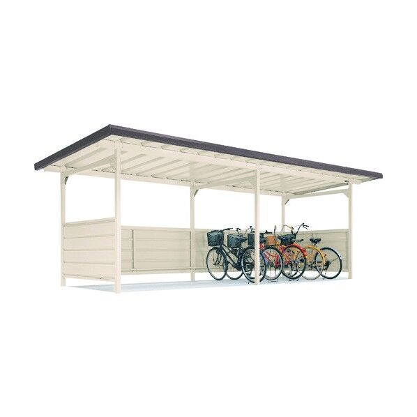 ヨド自転車置場 YOKC-245 シャイングレー 基本棟 KC-245SG-1-1X1 1点