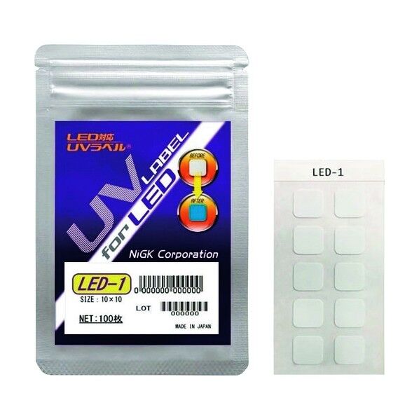 日油技研工業 LED対応UVラベル (不可逆性) LED-1 100点...