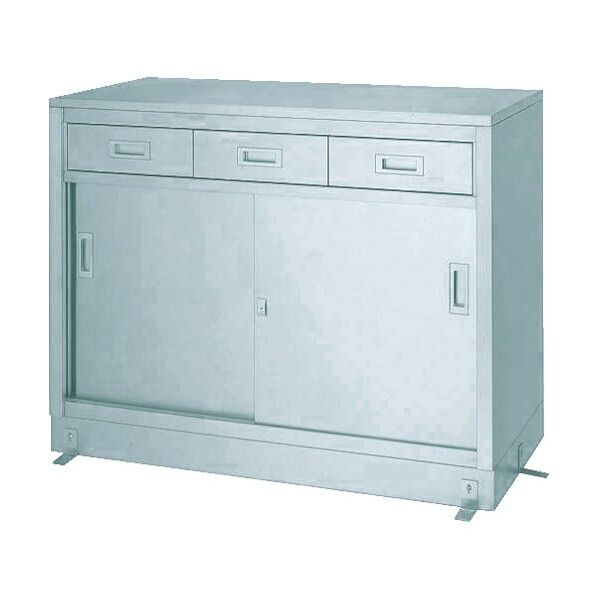 ステンレス保管庫引出付ステンレス戸ベース仕様 LD-9045 1点