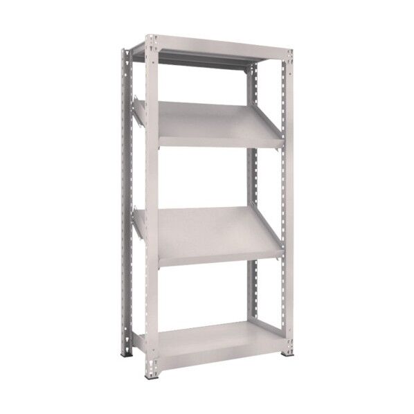 M3型中量ボルトレス棚 4段 傾斜2段、前あたり付