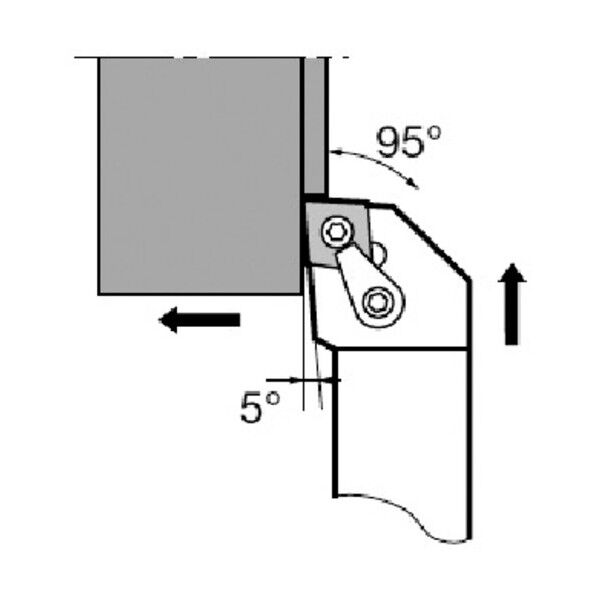 外径用ＴＡＣバイト 170 x 42 x 35 mm MCLNL2525M12 1