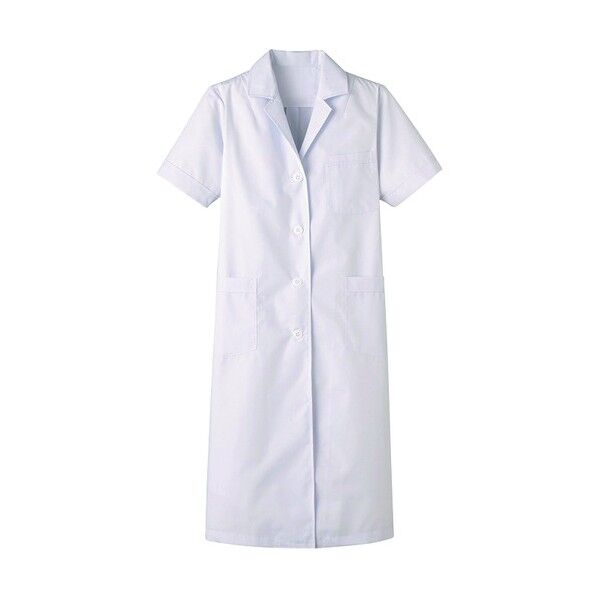 女子S型診察衣 半袖 抗菌 MR-119-3L 1点