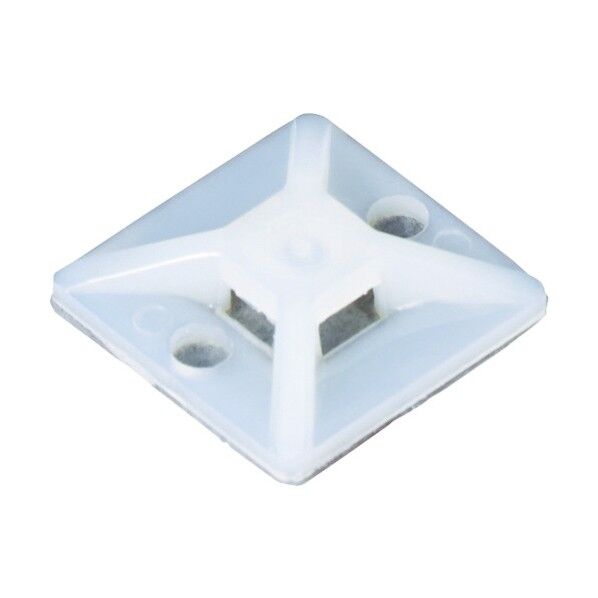 結束バンド用固定具(超強力粘着多用途テープ付) 乳白 MT 20 EX 10/P 10個