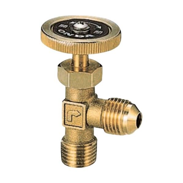 製作所 アングルミニチュアバルブ R1/4×45°フレアーR1/4 樹脂ハンドル ホースニップル・フレアーナット付き OMV-662-1 1点