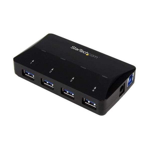 STARTEC.COM社 USBハブ/USB 3.0/4ポートType-A + 1ポート 2.4A充電/ブラック/ノートパソコン対応 ST53004U1C 1個