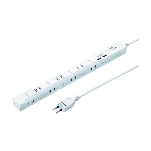 スリムタップUSB充電機能付き TAP-SLIM8U-3 1点