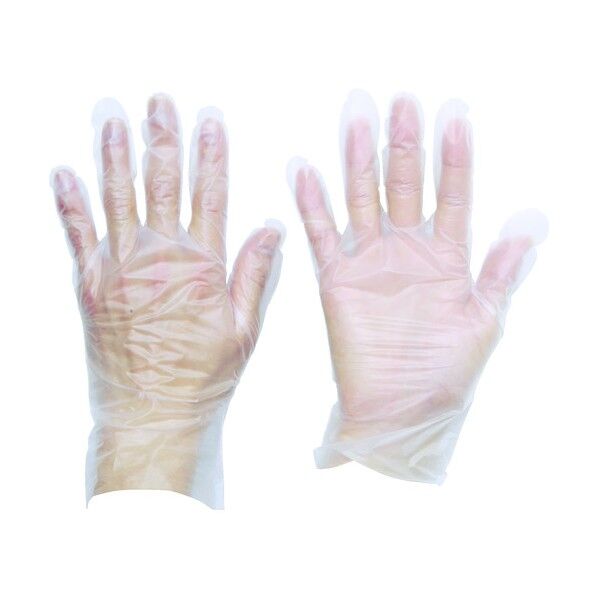 熱可塑性エラストマー (TPE) 使い捨て手袋L 253 x 137 x 26 mm TGTPE035L 8539 100枚